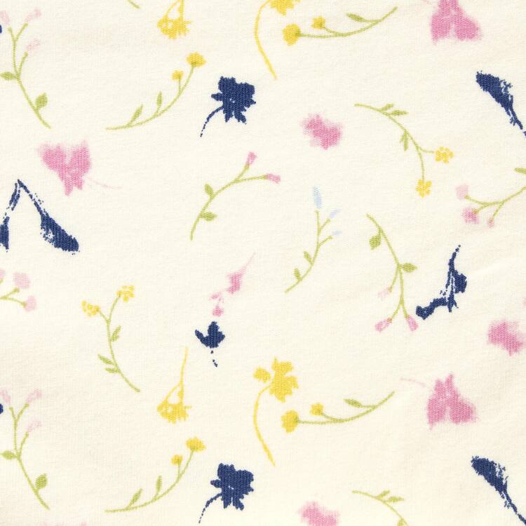 Uniqlo High Rise Flower Print Spodne Pradlo Damske Béžové | MSZWOG-385