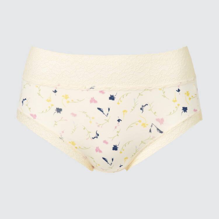 Uniqlo High Rise Flower Print Spodne Pradlo Damske Béžové | MSZWOG-385