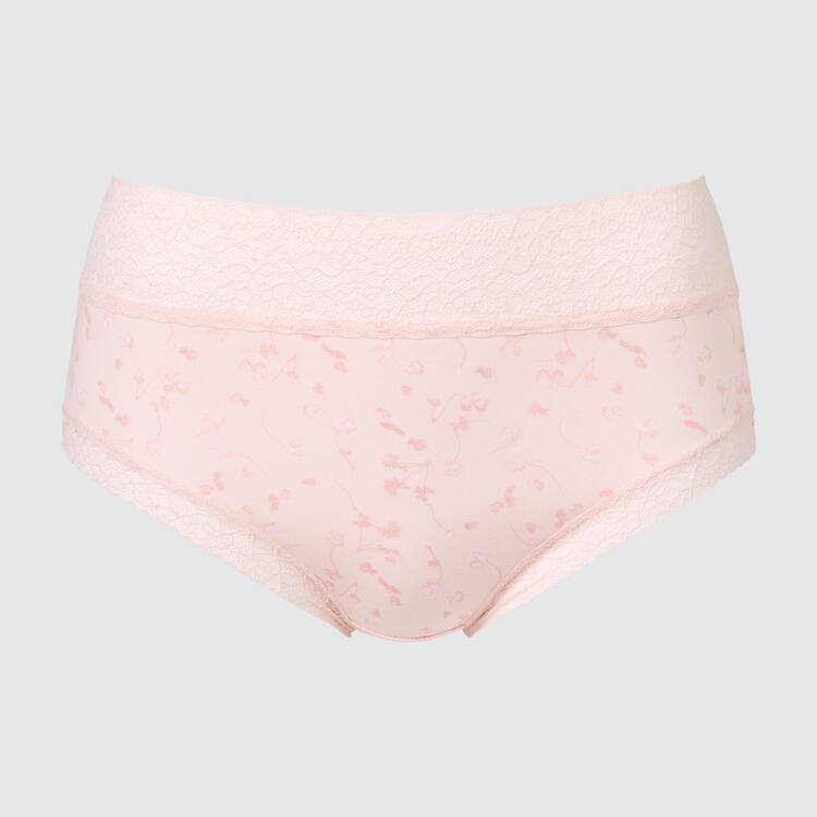 Uniqlo High Rise Flower Print Spodne Pradlo Damske Ruzove | PJHKCI-678
