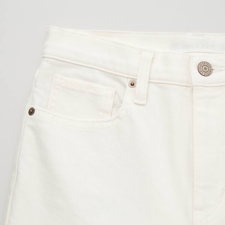 Uniqlo High Rise Slim Fit Rovno Leg Ankle Length Distressed Džínsy Damske Biele | EINWTU-253