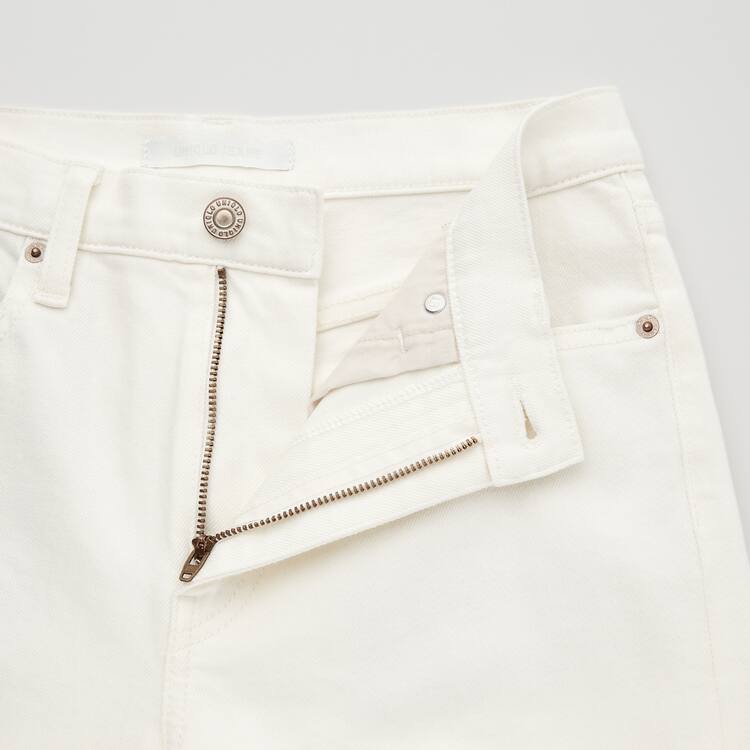 Uniqlo High Rise Slim Fit Rovno Leg Ankle Length Distressed Džínsy Damske Biele | EINWTU-253