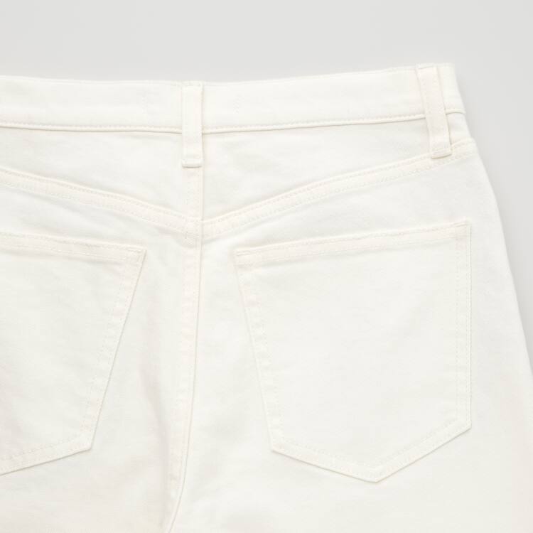 Uniqlo High Rise Slim Fit Rovno Leg Ankle Length Distressed Džínsy Damske Biele | EINWTU-253