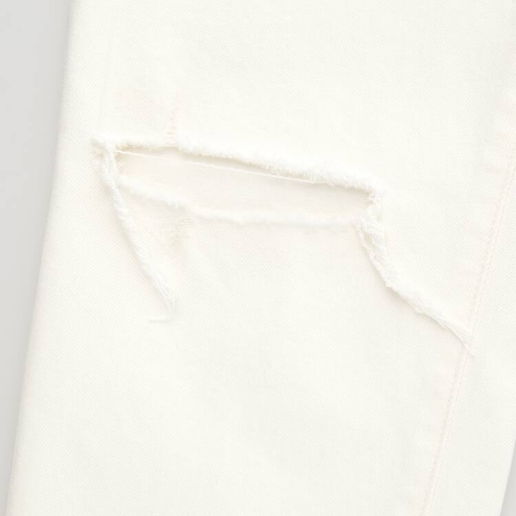 Uniqlo High Rise Slim Fit Rovno Leg Ankle Length Distressed Džínsy Damske Biele | EINWTU-253