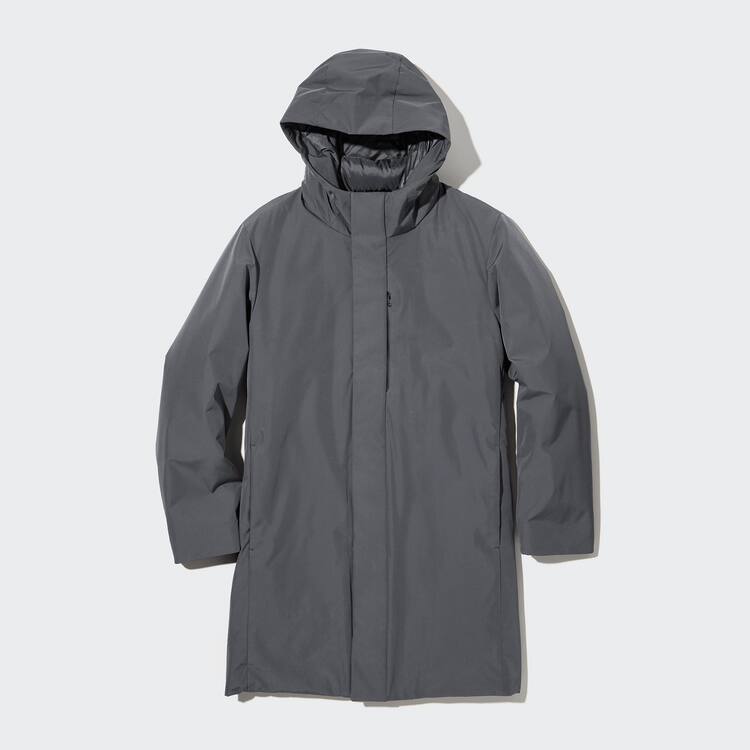 Uniqlo Hybrid Down Kabáty Panske Siva | NXPIFG-547
