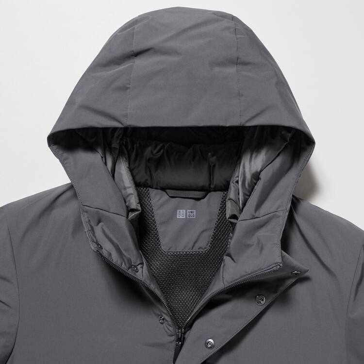 Uniqlo Hybrid Down Kabáty Panske Siva | NXPIFG-547