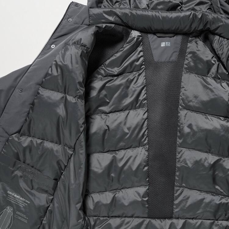 Uniqlo Hybrid Down Kabáty Panske Siva | NXPIFG-547