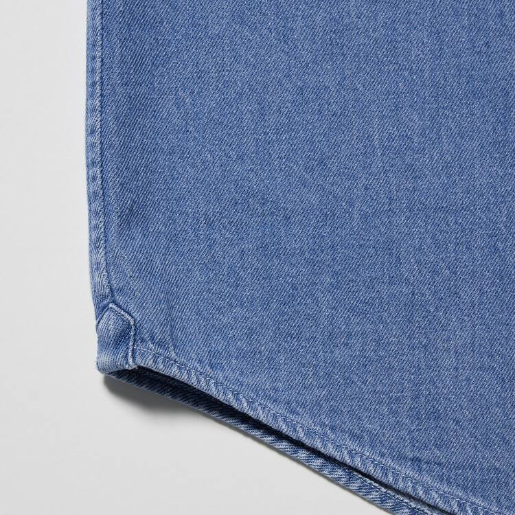 Uniqlo Indigo Denim Regular Fit (Regular Collar) Kosele Panske Modre | ECWVSO-398