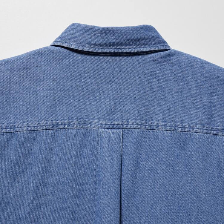 Uniqlo Indigo Denim Regular Fit (Regular Collar) Kosele Panske Modre | ECWVSO-398