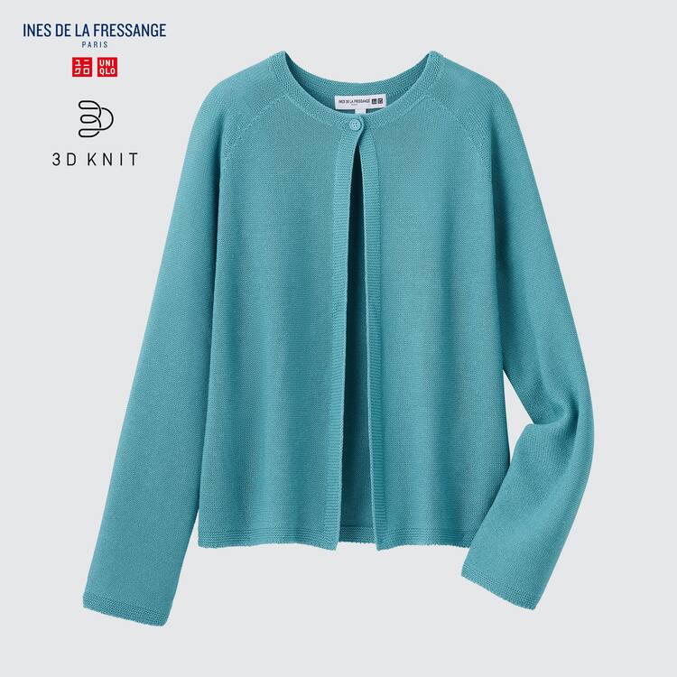 Uniqlo Ines De La Fressange 3d Knit Seamless Kardigán Damske Modre | PHFJER-482