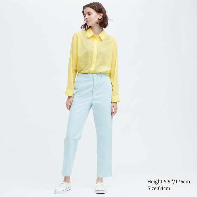 Uniqlo Ines De La Fressange Bavlnene Chino Nohavice Damske Modre | JZFNAH-941