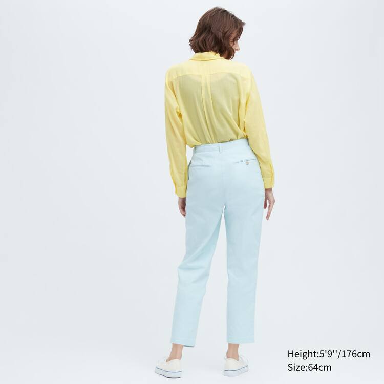 Uniqlo Ines De La Fressange Bavlnene Chino Nohavice Damske Modre | JZFNAH-941