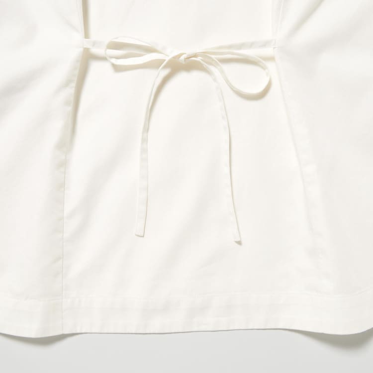 Uniqlo Ines De La Fressange Bavlnene Twill V Neck 3/4 Sleeved Kosele Damske Biele | ZDUMXP-085