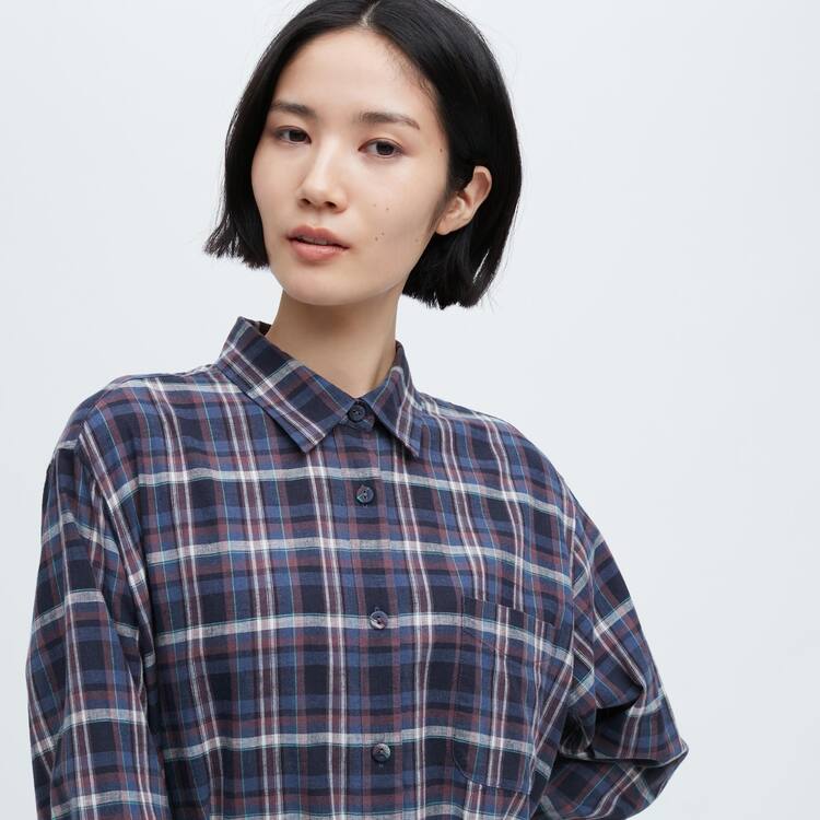 Uniqlo Ines De La Fressange Linen Bavlnene Blended Saty Damske Modre | HDRXTL-035