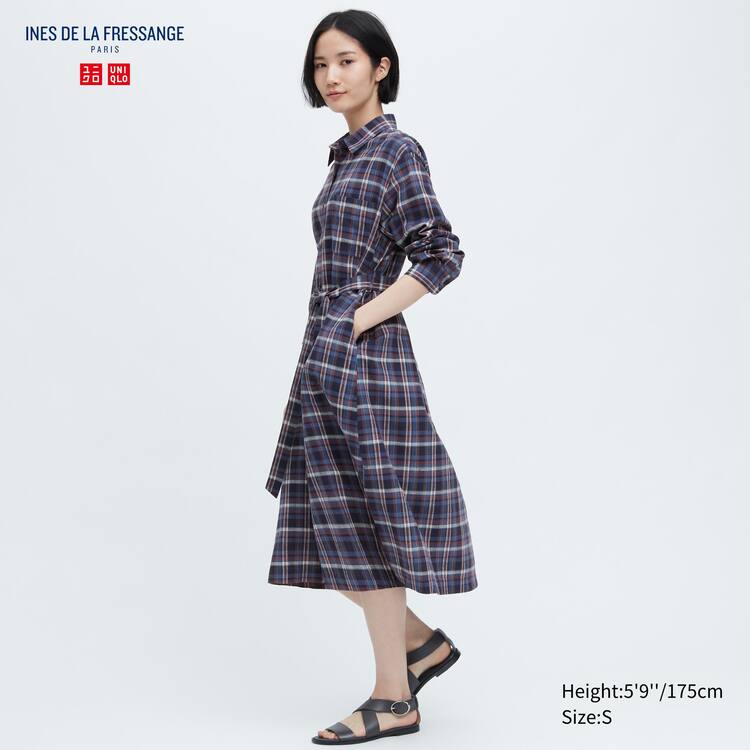 Uniqlo Ines De La Fressange Linen Bavlnene Blended Saty Damske Modre | HDRXTL-035