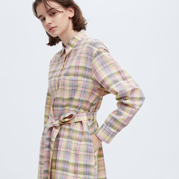 Uniqlo Ines De La Fressange Linen Bavlnene Blended Saty Damske Ruzove | UJCFDB-984