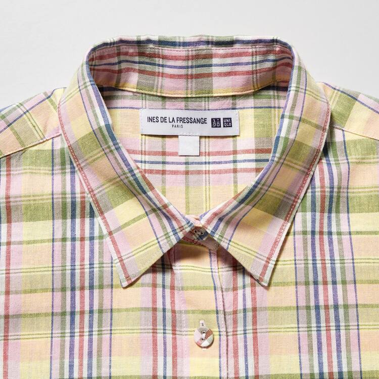 Uniqlo Ines De La Fressange Linen Bavlnene Blended Saty Damske Ruzove | UJCFDB-984