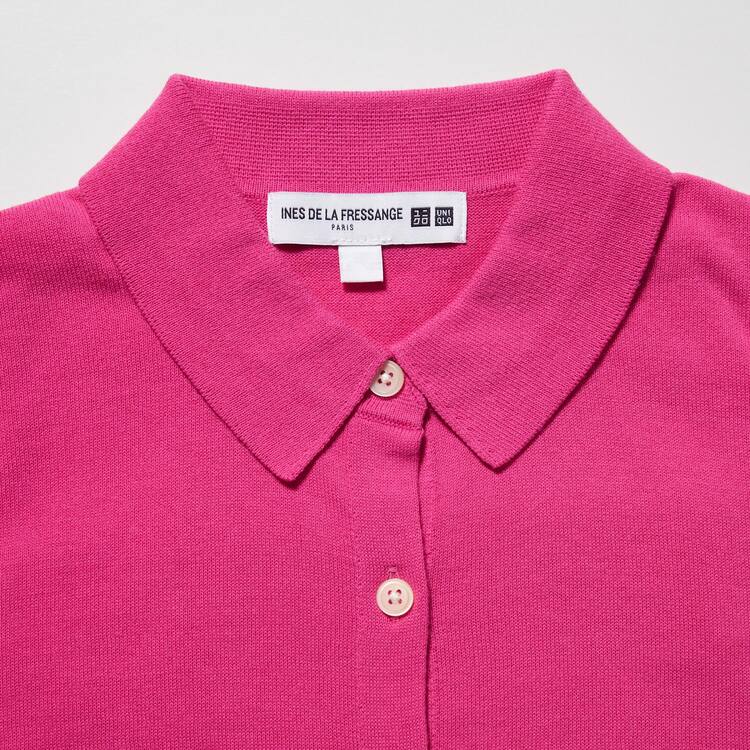 Uniqlo Ines De La Fressange Pletené Polo Kardigán Damske Ruzove | GVYCSA-432