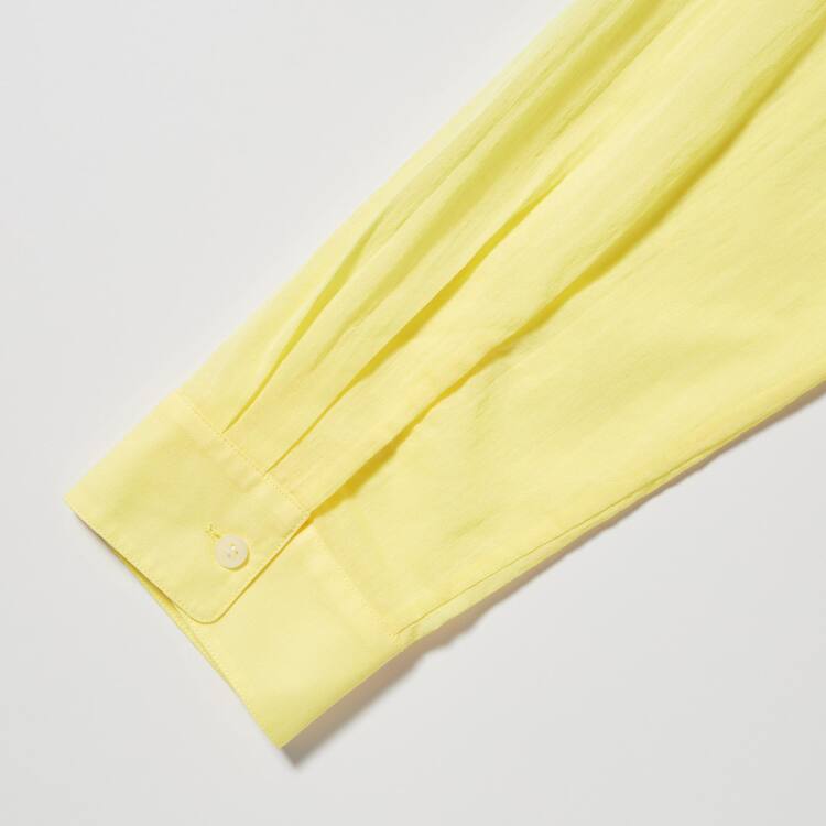 Uniqlo Ines De La Fressange Sheer Bavlnene Relaxed Fit Long Sleeved Kosele Damske Žlté | YIJPHV-342