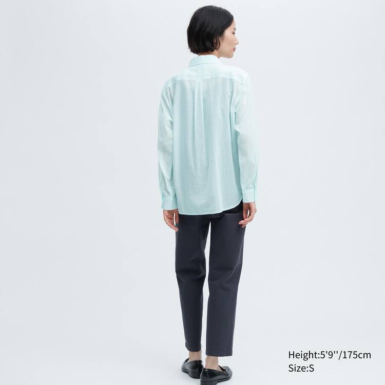 Uniqlo Ines De La Fressange Sheer Embroidered Long Sleeved Kosele Damske Modre | THPAOM-856