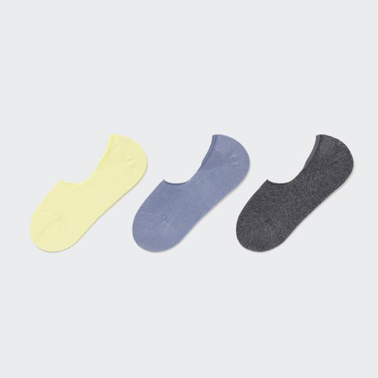 Uniqlo Invisible No-show (Three Pairs) Ponozky Damske Žlté Modre Siva | OIJDPH-793