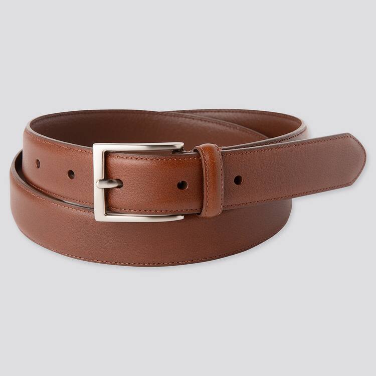 Uniqlo Italian Kozene Stitched Opasky Panske Hnede | GIWCDA-068