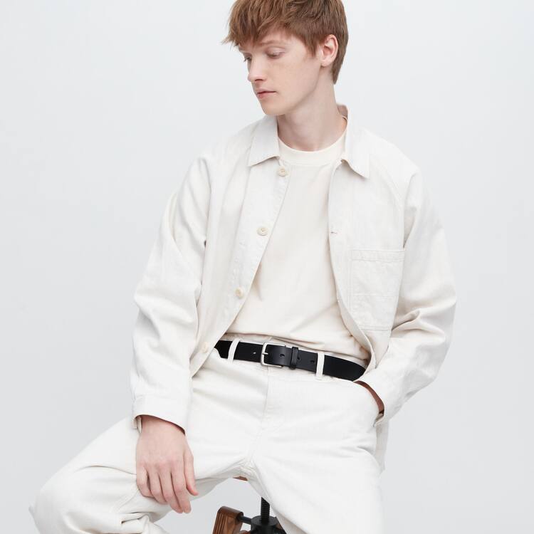 Uniqlo Italian Oiled Kozene Opasky Panske Čierne | ALJFXP-963
