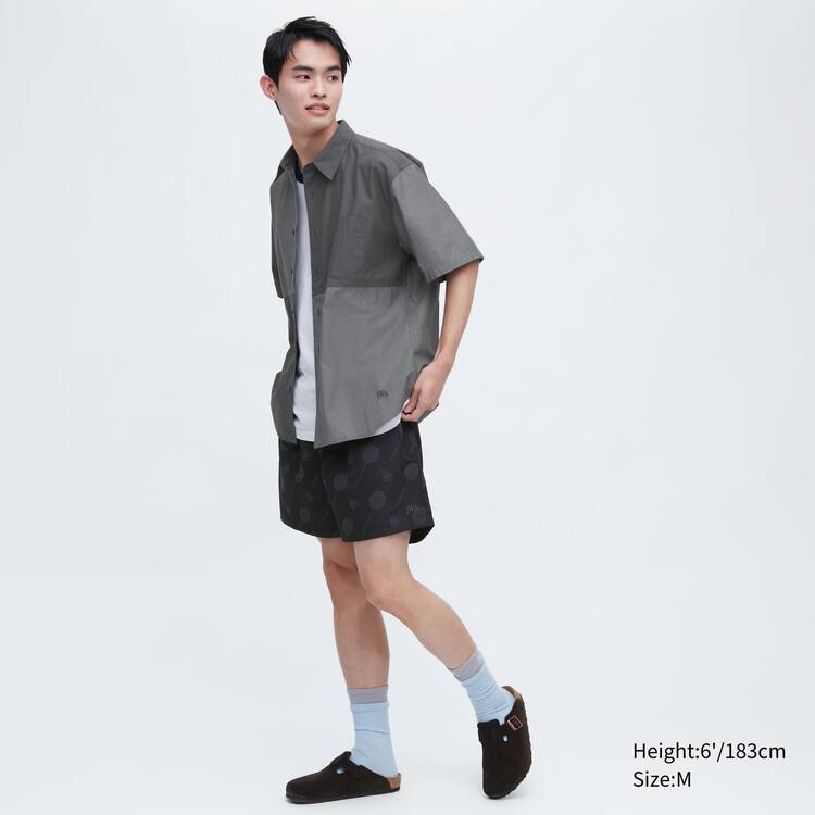 Uniqlo Jw Anderson Bežná Chambray Kratke Sleeved Kosele Panske Siva | VCWEKO-617