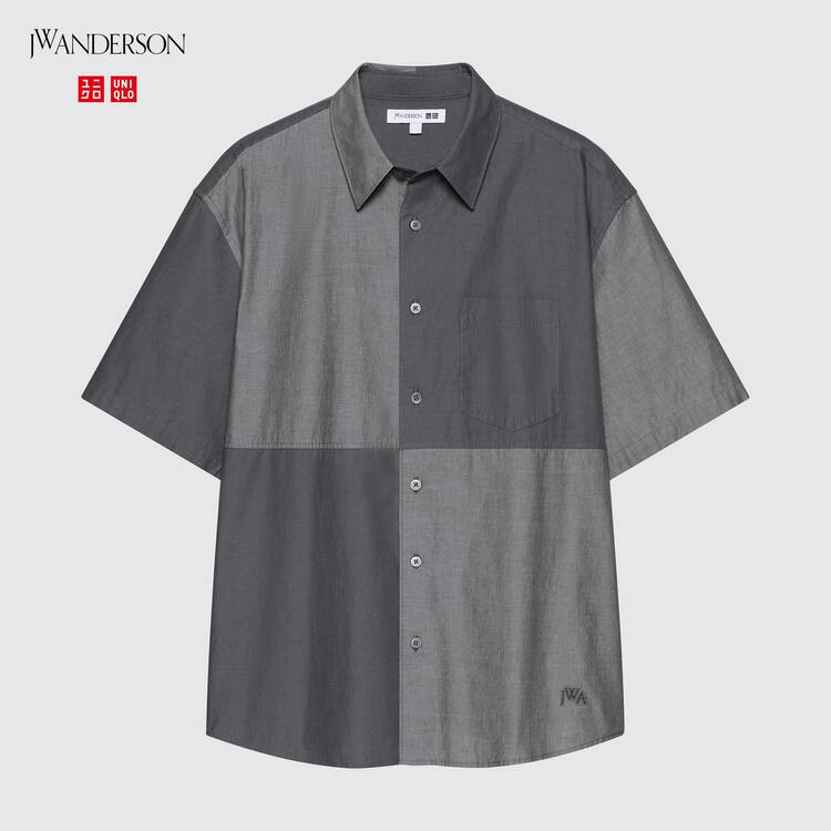 Uniqlo Jw Anderson Bežná Chambray Kratke Sleeved Kosele Panske Siva | VCWEKO-617