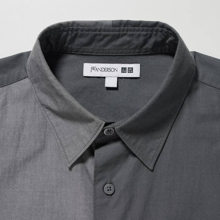 Uniqlo Jw Anderson Bežná Chambray Kratke Sleeved Kosele Panske Siva | VCWEKO-617