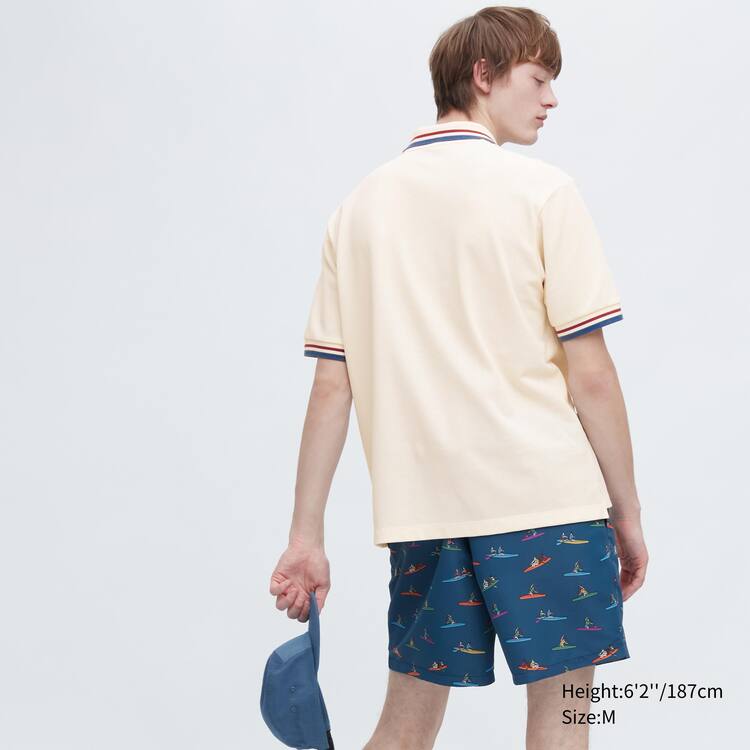 Uniqlo Jw Anderson Dry Piqué Patterned Polokosele Panske Biele | BCTJFH-896
