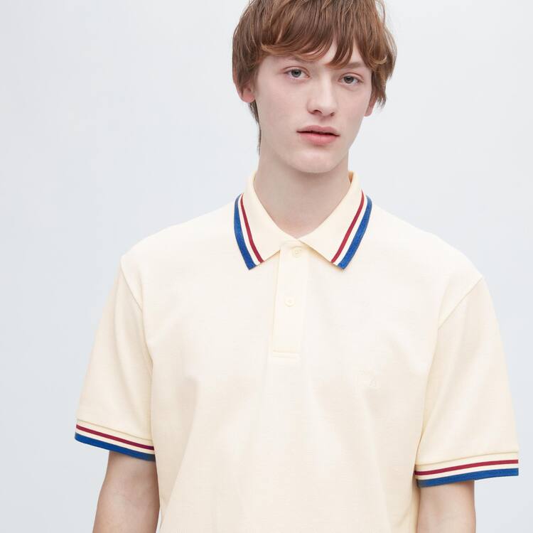 Uniqlo Jw Anderson Dry Piqué Patterned Polokosele Panske Biele | BCTJFH-896