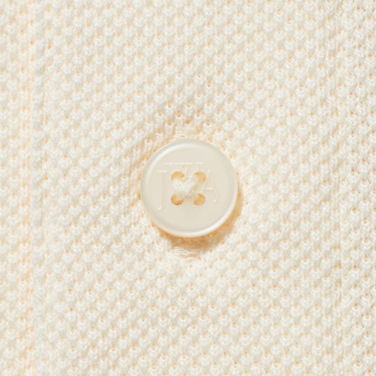 Uniqlo Jw Anderson Dry Piqué Patterned Polokosele Panske Biele | BCTJFH-896