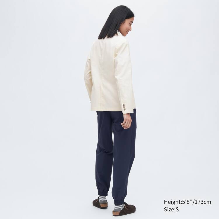 Uniqlo Jw Anderson Linen Blend Bundy Damske Biele | UKTDVM-920