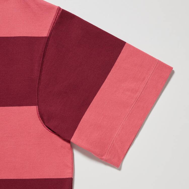 Uniqlo Jw Anderson Pruhované Polo Kratke Sleeved Saty Damske Ruzove | POXUZT-901