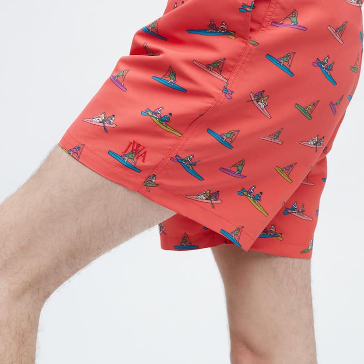 Uniqlo Jw Anderson Rowing Print Active Utility Sortky Panske Červené | GIZPHR-014