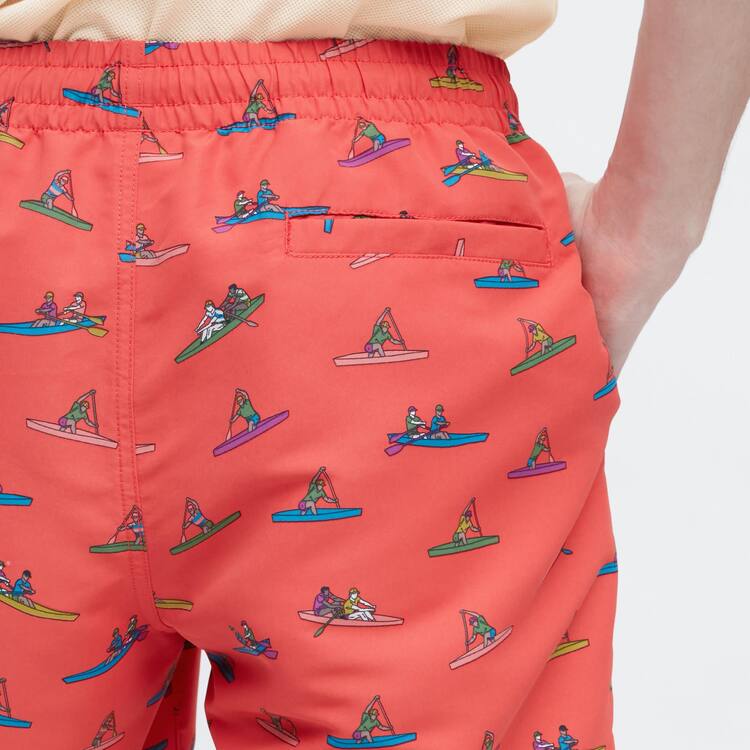 Uniqlo Jw Anderson Rowing Print Active Utility Sortky Panske Červené | GIZPHR-014