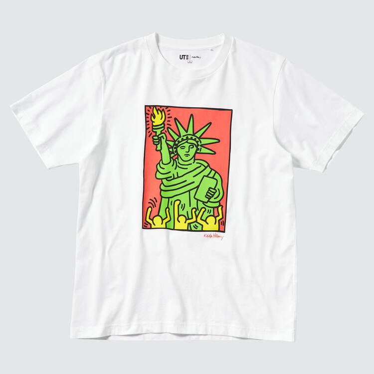 Uniqlo Keith Haring Ut Grafika Tricko Panske Biele | WTDFHR-594