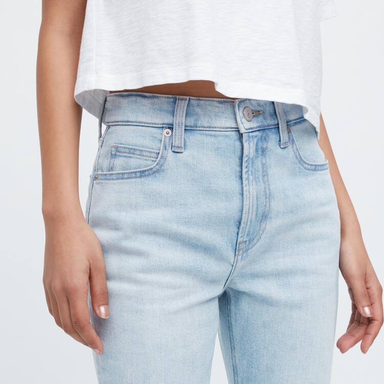 Uniqlo Kick Flared Cut-off Džínsy Damske Modre | JYDRTI-495