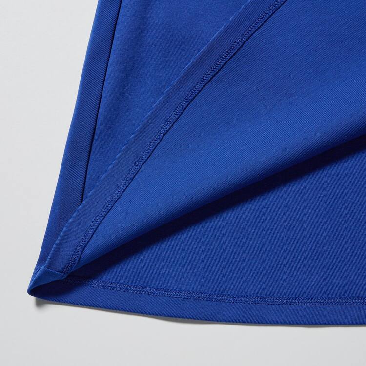Uniqlo Kratke Sleeved Flared Saty Damske Modre | USNLHO-739