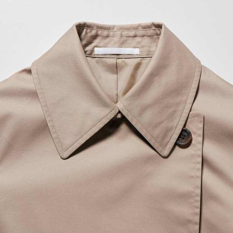 Uniqlo Kratke Trench Kabáty Damske Béžové | HLVZXD-391