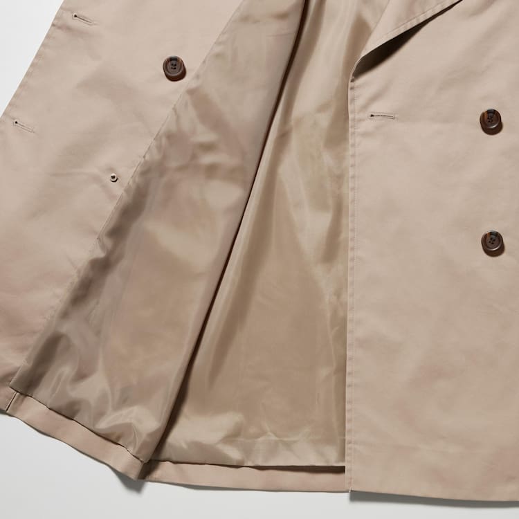 Uniqlo Kratke Trench Kabáty Damske Béžové | HLVZXD-391