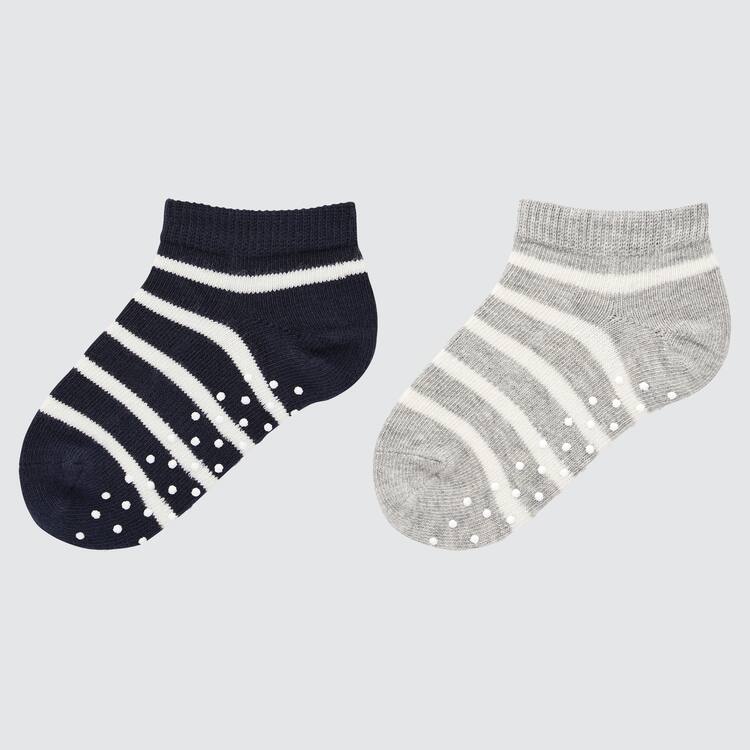 Uniqlo Kratke (Two Pairs) Ponozky Pre Babatka Námornícka Modrá Siva | SBNQDW-429