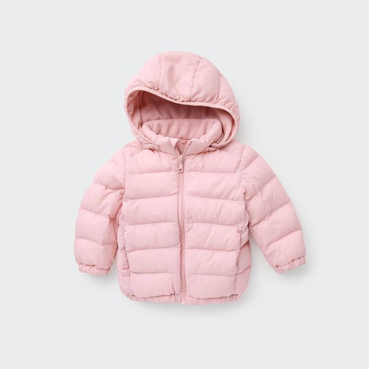 Uniqlo Light Warm Polstrované Washable Zipped Parka Pre Babatka Ruzove | AWTINK-805