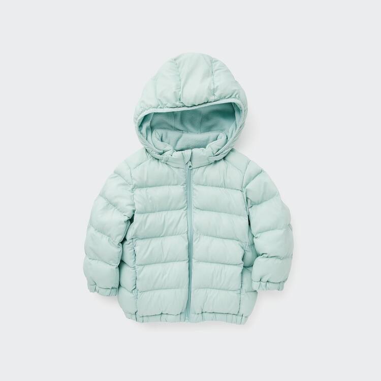 Uniqlo Light Warm Polstrované Washable Zipped Parka Pre Babatka Svetlo Zelene | BNCZHL-163