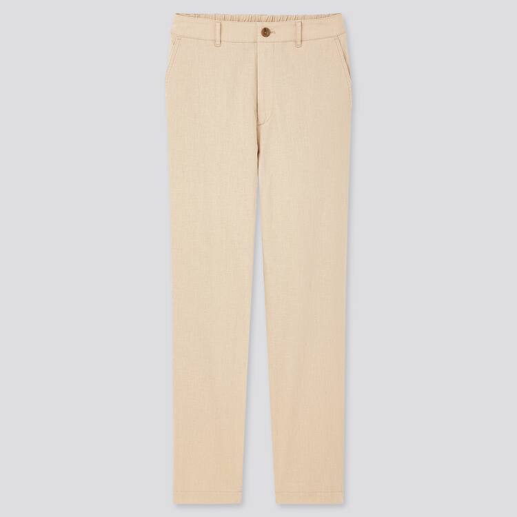 Uniqlo Linen Bavlnene Blend Tapered (2020 Season) Nohavice Damske Béžové | NAJDPZ-520
