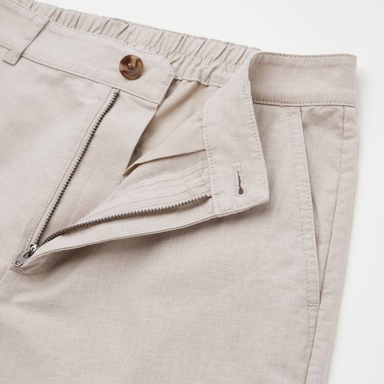 Uniqlo Linen Bavlnene Blend Tapered (2021 Season) Nohavice Damske Béžové | XPTRGW-174