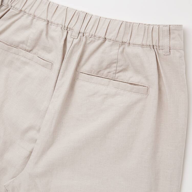 Uniqlo Linen Bavlnene Blend Tapered (2021 Season) Nohavice Damske Béžové | XPTRGW-174