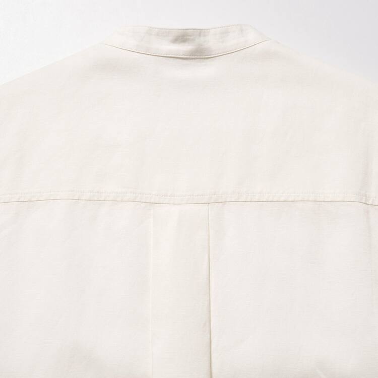 Uniqlo Linen Blend 3/4 Sleeved Saty Damske Biele | FRDWIJ-743