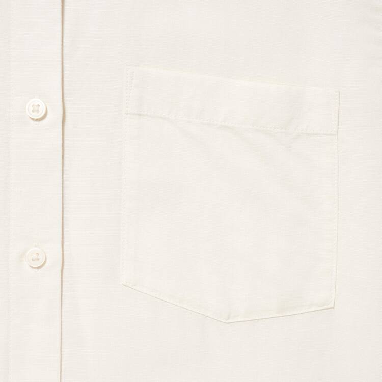 Uniqlo Linen Blend 3/4 Sleeved Saty Damske Biele | FRDWIJ-743