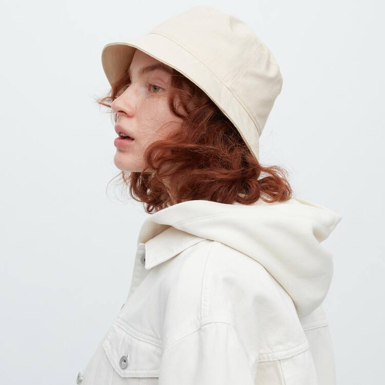 Uniqlo Linen Blend Bucket Klobuky Panske Biele | VPBYLS-298